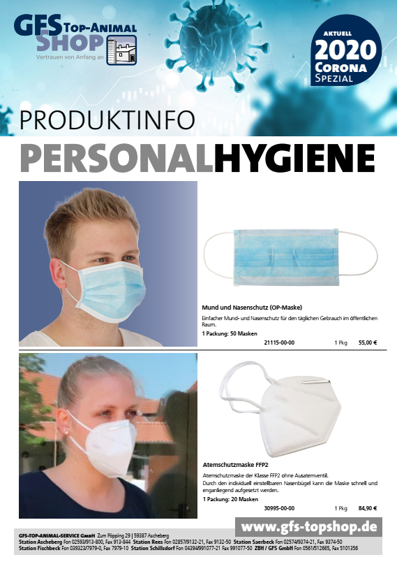 GFS Top-Animal Shop: Corona Personalhygiene